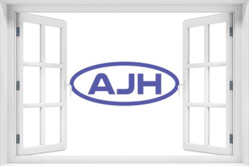 AJH logo design vector template