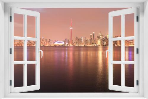 Fototapeta Naklejka Na Ścianę Okno 3D - skyline of Toronto by night