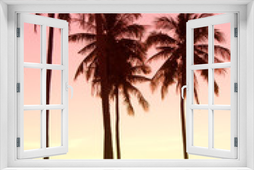 Fototapeta Naklejka Na Ścianę Okno 3D - Bay View Fiery Backdrop