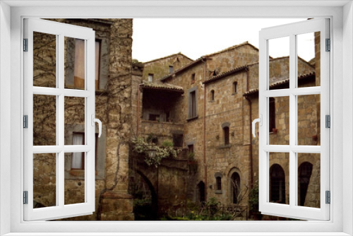 Fototapeta Naklejka Na Ścianę Okno 3D - homes in civita italy.