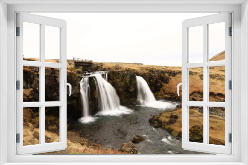 Fototapeta Naklejka Na Ścianę Okno 3D - Kirkjufellsfossar is a waterfall in West Iceland on the Snæfellsnes peninsula