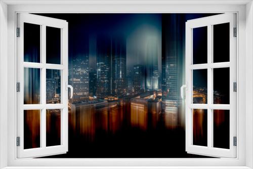 Fototapeta Naklejka Na Ścianę Okno 3D - Hong Kong smart city concept image and background