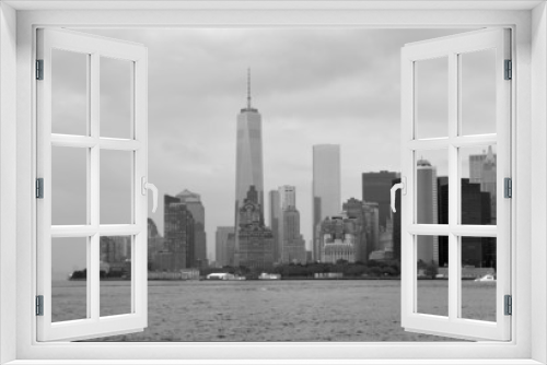 Fototapeta Naklejka Na Ścianę Okno 3D - View of Downtown Manhattan, New York