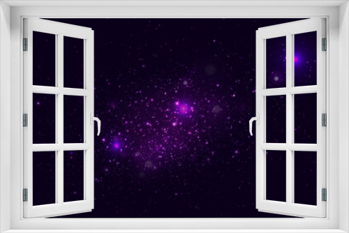 Space background with stardust and shining stars. Realistic space with glare of light. Vector illustration EPS10