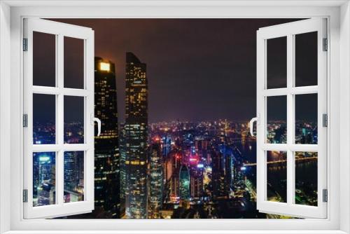 Fototapeta Naklejka Na Ścianę Okno 3D - Guanghzou city skyline night