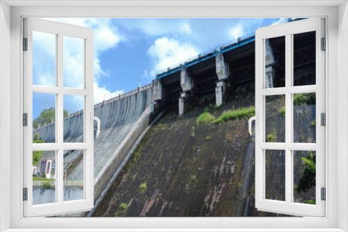 Fototapeta Naklejka Na Ścianę Okno 3D - Neyyar dam shutter, gravity dam in Thiruvananthapuram, Kerala