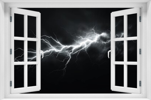 Realistic lightning strikes background, adding drama and intensity to your designs