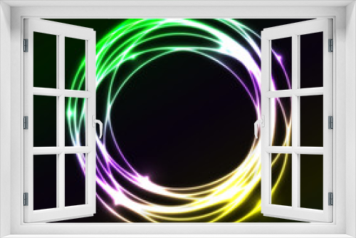 Fototapeta Naklejka Na Ścianę Okno 3D - Colorful plasma circle effect  background