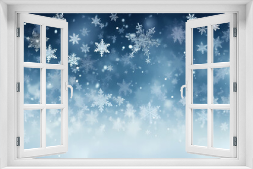 Snowflake background, snowflake border, winter holiday background, soft colors and dreamy atmosphere