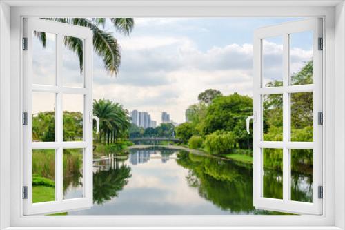 Fototapeta Naklejka Na Ścianę Okno 3D - Taman Tasik Titiwangsa park in Kuala Lumpur, Malaysia