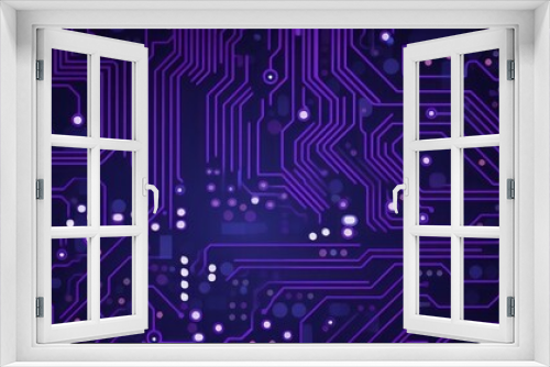 Computer technology vector illustration with lavender circuit board background pattern