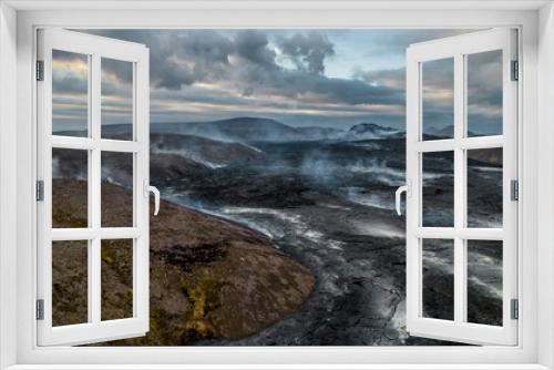 Fototapeta Naklejka Na Ścianę Okno 3D - Volcano eruption in Grindavik in Iceland
