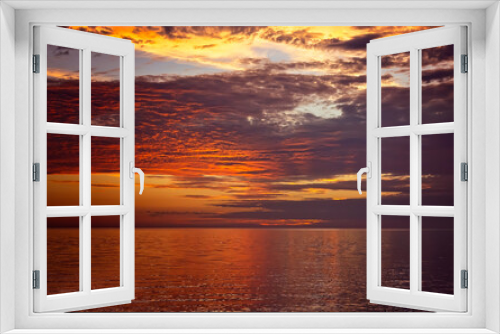 Fototapeta Naklejka Na Ścianę Okno 3D - Sunset over Heron Bay in Coden Alabama