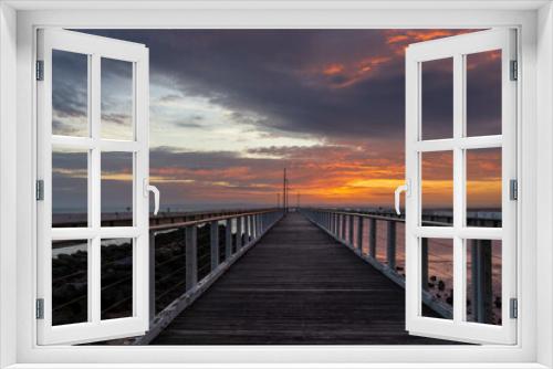 Fototapeta Naklejka Na Ścianę Okno 3D - Wellington Point Jetty/Pier at Sunrise