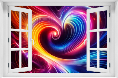 Heart Texture Wallpaper and Abstract Background with Waves and Curves in Vivid Colors. Artistic Pattern Design, Romantic Hue, Elegant Gloss, heart background, Spiral, Twirl, Vortex