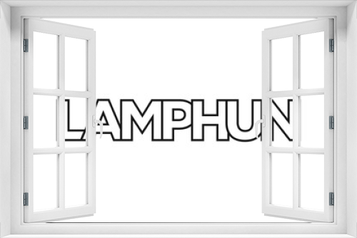 Fototapeta Naklejka Na Ścianę Okno 3D - Lamphun in the Thailand emblem. The design features a geometric style, vector illustration with bold typography in a modern font. The graphic slogan lettering.