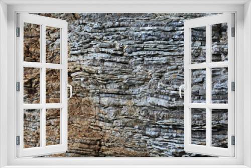 Fototapeta Naklejka Na Ścianę Okno 3D - stone texture rock band layers