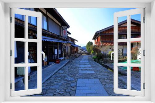 Fototapeta Naklejka Na Ścianę Okno 3D - Magome-juku (Nakasendo) a Rustic stop on a feudal-era route at Magome, Nakatsugawa, Gifu, Japan