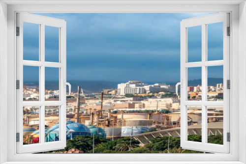 Fototapeta Naklejka Na Ścianę Okno 3D - Skyline of the moderns districts of the seaport of Santa Cruz de Tenerife, Tenerife Island, Canary Islands, Spain