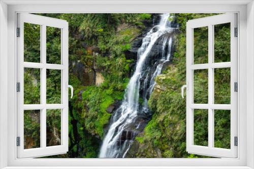 Fototapeta Naklejka Na Ścianę Okno 3D - Beautiful waterfall in the forest
