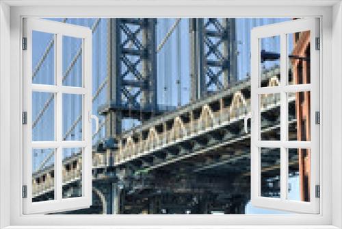 Fototapeta Naklejka Na Ścianę Okno 3D - Manhattan Bridge from DUMBO, Brooklyn