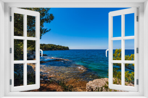 Fototapeta Naklejka Na Ścianę Okno 3D - Croatia - beautiful Mediterranean coast landscape in Istria. Porec Adriatic Sea.