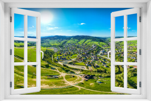 Fototapeta Naklejka Na Ścianę Okno 3D - Lot nad Tyliczem wiosną. Piękne krajobrazy.