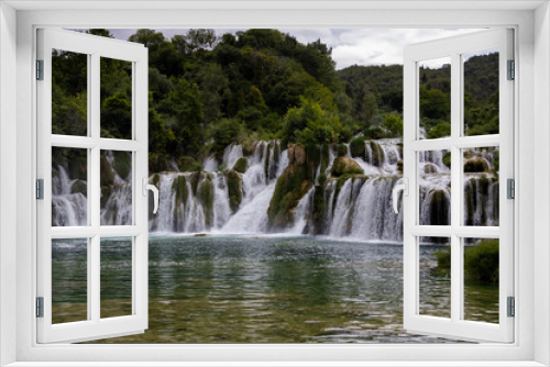 Fototapeta Naklejka Na Ścianę Okno 3D - Cascate del Parco Nazionale di Krka in Croazia