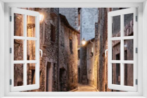 Fototapeta Naklejka Na Ścianę Okno 3D - Calle del pueblo de montaña Benasque