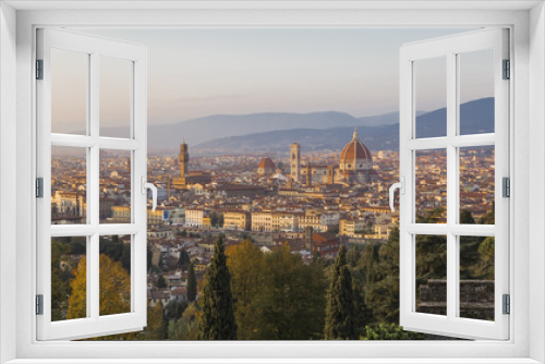 Fototapeta Naklejka Na Ścianę Okno 3D - Florence at sunset