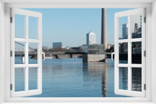 Fototapeta Naklejka Na Ścianę Okno 3D - Panorama von Düsseldorf mit Blick auf den Fernsehturm