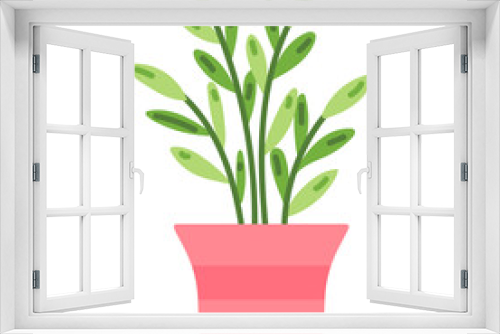 Fototapeta Naklejka Na Ścianę Okno 3D - Flowers and Plant pots. illustration vector