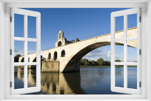 Fototapeta Naklejka Na Ścianę Okno 3D - The Pont d'Avignon on the Petit Rhône