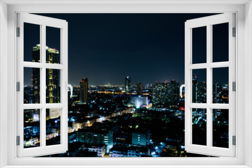 Fototapeta Naklejka Na Ścianę Okno 3D - bangkok night
