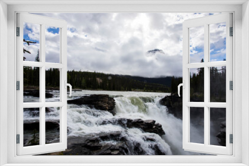 Fototapeta Naklejka Na Ścianę Okno 3D - Summer in Athabasca Falls, Jasper National Park, Canada