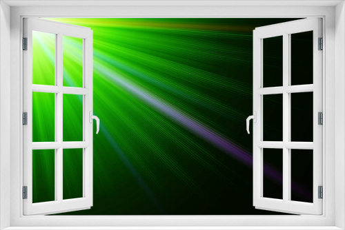 Fototapeta Naklejka Na Ścianę Okno 3D - Dark green color sparkle rays lights with elegant abstract background.