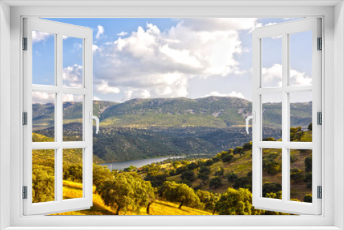 Fototapeta Naklejka Na Ścianę Okno 3D - Paisaje en la zona del pantano del Montorillo, Ciudad Real