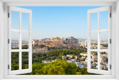 Fototapeta Naklejka Na Ścianę Okno 3D - Acropolis of Athens and Lycabettus Hill. Greece.