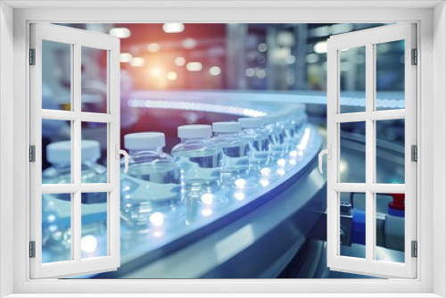 Pharmaceutical industry and drug manufacturing closeup view