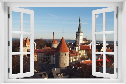 Fototapeta Naklejka Na Ścianę Okno 3D - Turm der Stadtmauer von Tallinn