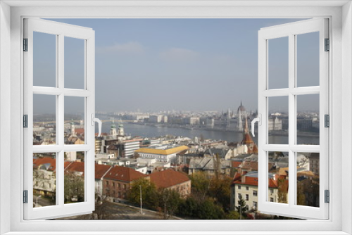 Fototapeta Naklejka Na Ścianę Okno 3D - La Danube à Budapest, Hongrie