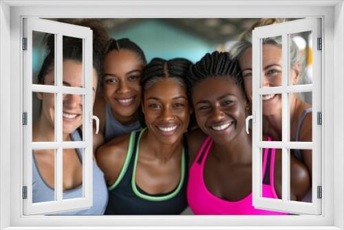 Joyful Group Of Multigenerational Women From Different Races Bonding After Workout