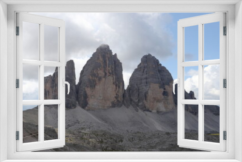 Fototapeta Naklejka Na Ścianę Okno 3D - Tre Cime di Lavaredo, Drei Zinnen, Dolomiti, Dolomites Alps, Italy