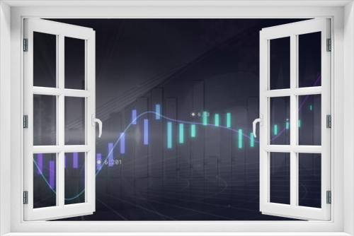 Fototapeta Naklejka Na Ścianę Okno 3D - Image of data processing over gray background