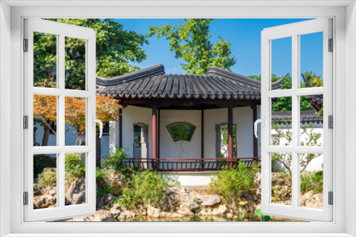 Fototapeta Naklejka Na Ścianę Okno 3D - Classical garden architecture in a small town in southern China