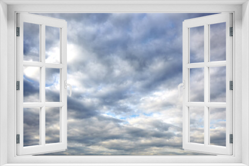 Abstract image of blurred sky. Blue sky background with cumulus clouds