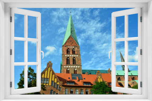 Fototapeta Naklejka Na Ścianę Okno 3D - St. Petrikirche zu Lübeck