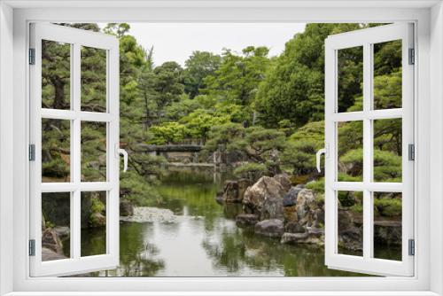 Fototapeta Naklejka Na Ścianę Okno 3D - Japanese Garden at Nijojo-castle in Kyoto, Japan
