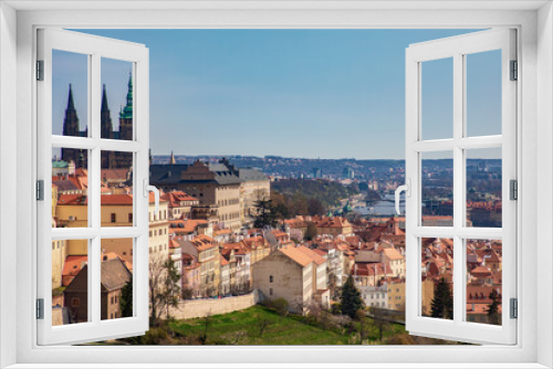 Fototapeta Naklejka Na Ścianę Okno 3D - Panorama of downtown in Prague, Czech Republic