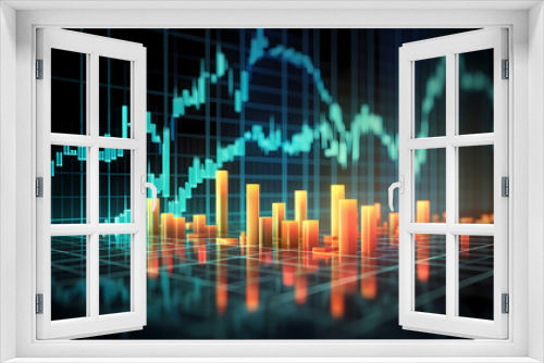 Stock market abstract background, economic and infographic concept